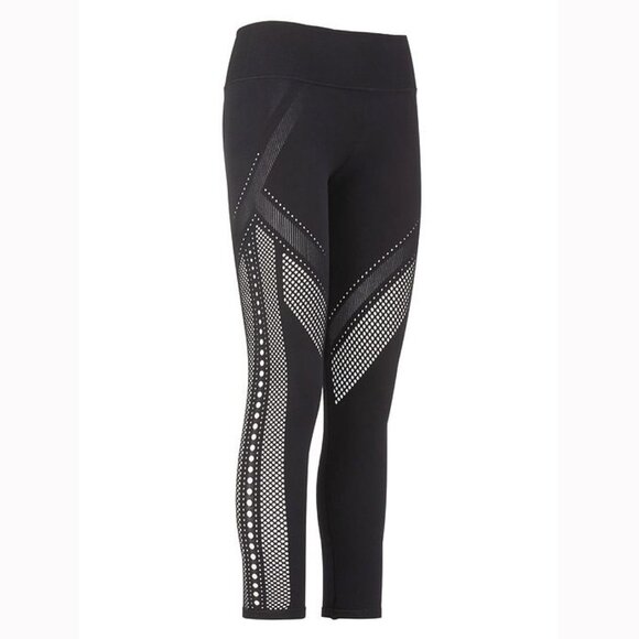 🆕 Athleta Pavana Black Lasercut 7/8 Leggings - Picture 6 of 14